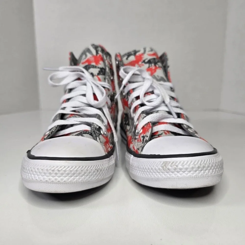Converse Kids 2 All-Star High-Top Sneakers Dino Daze Orange Gray‎ Black